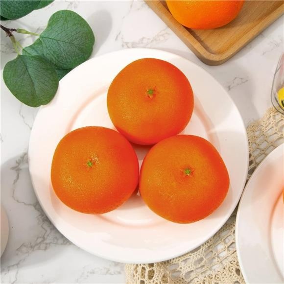 16PCS Mandarin Oranges Artificial Lifelike Fruit Stimulation Tangerine - Picture 2 of 6